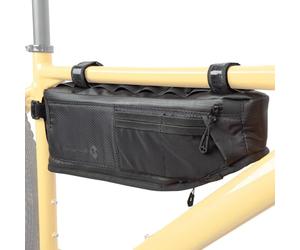 M-Wave Rough Ride Triangle Black Series - Bolsa para Cuadro de Bicicleta, Impermeable, Reflectante, Color Negro