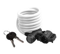M-Wave S 10.18 - Candado de Cable en Espiral, Color Blanco, One Size