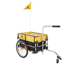 M-Wave Stalwart Carry Fold 1 - Remolque Plegable para Bicicleta, Color Plateado, Talla única