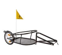 M-Wave Stalwart Single 40 - Remolque para bicicleta de un solo carril, con bolsa de transporte, capacidad de carga de 35 kg.