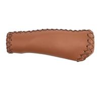 M-Wave Cloud Buff Empuñadura para Tornillo de Bicicleta, Forma anatómica, Aspecto de Piel auténtica, fácil Montaje, Tapones elásticos, Longitud 138/138 mm, Adultos Unisex, marrón, 125 mm