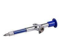 M-Wave Unisex - Adultos Grease Gun Engrasador Cuerpo de Aluminio Forma ergonómica Manejable Plata/Azul