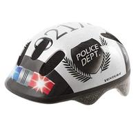 M-Wave, Ventura Police, Casco de ciclismo para niños, color blanco / negro, 52-57 cm