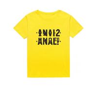 (M,Yellow)Russian Alphabet Printed T-Shirt for Unisex Short Sleeve Shirt Summer Tops