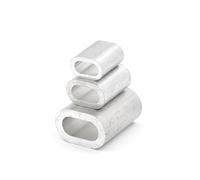 M0.8 M1.2 M1.5 M2 M3-M10 Carcasa única de aluminio, virola for cable, bridas for cables, manga de prensado, abrazadera de Clip ovalada Para Cable De Acero(0.5mmX100pcs)