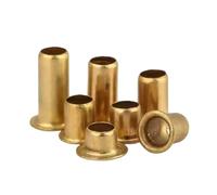 M0.9 M1.3 M1.5 M1.7 M2 M2.3 M2.5 M3 M3.5 M4 M5 M6 Ojales de metal de latón Remaches tubulares huecos de latón Tuerca de remache hueco(4mm,M2.5-100pcs)