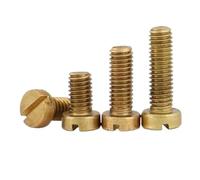 M1.2 m1.4 m1.6 M2 M2.5 M3 M4 M5 M6 M8 DIN84 Tornillo de cabeza cilíndrica ranurada de latón Tornillo de latón Perno de longitud 3-30 mm(8mm)