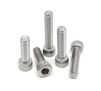 M1.4 .6 M2 M3 .5 M4 M5 M6 M8 304 A2-70 Acero inoxidable DIN912 Hexágono Tapa hexagonal Perno de cabeza Allen Longitud del tornillo 2-80 mm(3mm,M2.5 50pcs)