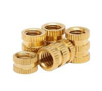 M1.4 Insertos roscados,100 piezas M1.4 * 1.5 * 2.5 Inserto de conjunto de calor de Cobre,tuercas de hardware de rosca hembra estándar para componentes de plástico e impresión 3D