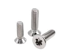 M1.4 M1.6 M2 M2.5 M3 M4 M5 M6 M8 Tornillo de cabeza avellanada plana de seis lóbulos 304 A2-70 Longitud de acero inoxidable 3-100 mm(100mm,M2 50pcs)