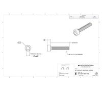 M1.4 x 8mm Tornillo de la máquina, Acero de aleación, Óxido Negro, Tapa de la cabeza del zócalo (100 piezas) - M14-80-M-ABO-SHC