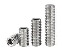 M1.6 M2 M2.5 M3 M3.5 M4 M5 M6 M8 M10 M12 304 Juego de zócalos hexagonales de acero inoxidable Tornillos Tornillo de comida Perno 2~55 piezas DIN916 Pernos sin cabeza(Length 20mm,M8 (5Pcs))