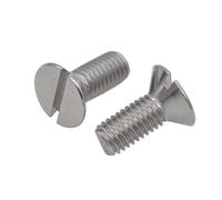 M1.6 M2 M2.5 M3 M4 M5 M6 304 Tornillo de cabeza avellanada plana ranurada roscada métrica de acero inoxidable, M4 10pcs