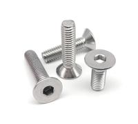 M1.6 M2 M2.5 M3 M4 M5 M6 M8 304 A2 Acero inoxidable DIN7991 Hexágono Cabeza hueca hexagonal Tornillo avellanado plano(120mm,M8 (5pcs))