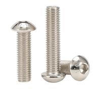 M1.6 M2 M2.5 M3 M4 M5 M6 M8 M10 M12 Grade10.9 Tornillos de cabeza de botón redondo con zócalo hexagonal Perno con zócalo hexagonal(M8-5pcs,16mm)