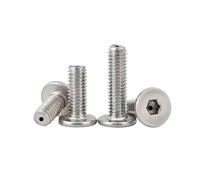 M1.6 M2 M2.5 M3 To M16 304 Stainless Steel Hollow Hole Through Air Out Hexagon Hex Socket Thin Flat Wafer Head Bolt Screw(30mm,1pc M12)