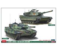 M1 Abrams & Leopard 2 Tanks 1:72 Plástico Modelo Kit Hasegawa