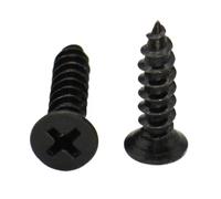 M1 M1.2 M1.4 M1.5 M2 M2.6 M3 M3.5 M4 M5 Tornillos autorroscantes de cabeza plana de acero al carbono de punta afilada avellanada de óxido negro(12mm,M1.7 X 100pcs)