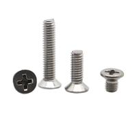 M1 M1.2 M1.4 M1.6 M2 M2.5 M3 M4 M5 M6 M8 GB819 Micro pequeños tornillos de cabeza avellanada plana cruzada de acero inoxidable(4mm,M8 5pcs)
