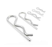 M1 M1.2 M1.6 M1.8 M2 M2.5 M3 M4 M5 M6 M7 Acero Tipo R pasador de chaveta forma de onda Clip dividido abrazadera de pelo Tractor Pin for coche(10pcs 1.8x37mm)