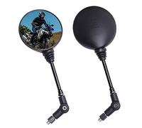 M10 10mm Espejo Retrovisor laterales moto, negro aprobado manillar de aleación de aluminio, para Street Bike Universal Scooters.