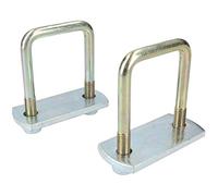 M10 de 50mm x 80mm de perno en U N-Tornillo 1 PAR CON PLACAS Y TUERCAS DE ALTA RESISTENCIA05/08 UBR