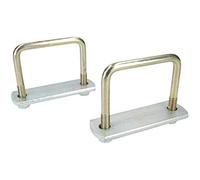 M10 de 80mm x 75mm de perno en U N-Tornillo 1 PAR CON PLACAS Y TUERCAS DE ALTA RESISTENCIA13/15 UBR