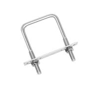 M10 M12 Abrazadera cuadrada Perno en U Ángulo recto Tornillo en U Tuercas de abrazadera Placas Deflectores Juego de pernos en U Acero inoxidable 304(M10x120x160 2Sets)