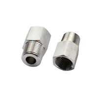 M10 M14 M20 1/8" 1/4" 3/8" 1/2" NPT Female Male Stainless Reducer Bushing Pipe Fitting Connector Coupler High Pressure Gauge(3l8 BSPP Female,3l4 NPT Male) Plumbing Fittings