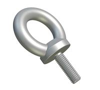 M10 Perno de ojo de anillo de elevación, tornillería de sujeción, rosca macho, perno de anillo de acero galvanizado, perno con cabeza en bucle para tuerca/arandela de 10 mm DIN 580 (paquete de 4)