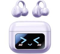M100 Clip on Ear Headphones,Co2 Clip Earbuds, Open Ear Earbuds Wireless Bluetooth,C02 Ear Headphones,Smart Screen Touch, Waterproof & Comfortable, for Glasses Wearers/Workouts (Purple, Ordinary)