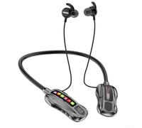 M101s Auriculares con banda para el cuello con 20h de reproducción y reducción de ruido Ai para llamadas claras Plus Modo de juego Sonido de baja latencia Negro (negro)