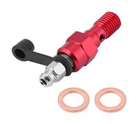 M10x1.0mm Freno de la motocicleta Cilindro maestro Calibrador Purgado Tornillo Pezón Banjo Perno y tapa protector(Red)