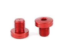 M10x1.25 Left-Hand Right-Hand Thread Mirror Hole Plugs Cap Fit For 1090 1190 1050 For Adventure 1290 For SuperDuke 250 390 For Duke 690(Rosso)