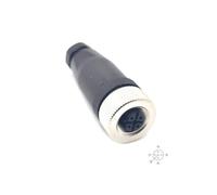 M12 5 polos B Code hembra conector, conector circular de 5 pines montaje en campo IP67 impermeable B codificados recto tornillo junta no apantallado para la automatización industrial 125 V 4 A