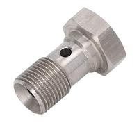 M12 Banjo Banjo Accesorios M12x1.0 Rosca Métrica Adaptador de Extremo de Manguera de Freno de un Orificio con Arandelas para Líneas de Embrague de Freno Alimentación de Aceite