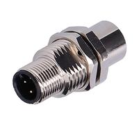M12 -I -4 Masculino del Conector Femenino con cáscara de latón IP67 Impermeable 4 pasadores para Uso Industrial