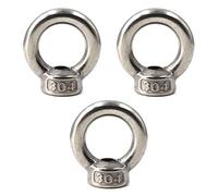 M12 Tuerca de acero inoxidable 304 Tuerca de anilla de elevación (paquete de 3)