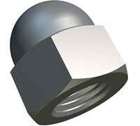 M12 Tuercas Domo Hexagonales (Paquete de 5) Acero Inoxidable de Latón Tapa Decorativa Cabeza Cubierta para Tornillos/Pernos - Tapa de Protección Estándar Certificado DIN 1587 (12mm)