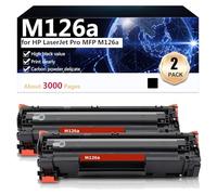 M126a Cartucho de Tóner Compatible para HP LaserJet Pro MFP M126a Impresoras, Impresión Nítida y Duradera, 3000 Páginas,Black-2 Pack