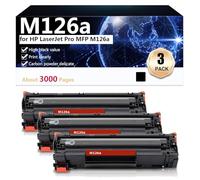 M126a Cartucho de Tóner de Repuesto para HP LaserJet Pro MFP M126a Impresoras, Impresión Nítida y Clara, 3000 Páginas,Black-3 Pack