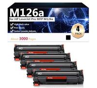 M126a Cartucho de Tóner de Repuesto para HP LaserJet Pro MFP M126a Impresoras, Impresión Nítida y Clara, 3000 Páginas,Black-4 Pack