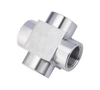 M14 M16 M18 M20 1/8 "1/4" 3/8 "1/2" BSP NPT rosca macho hembra 304 Acero inoxidable 4 vías conector de instalación de tuberías cruzadas(NPT3I4 Female)