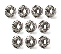 M14 Tuerca de brida hexagonal de acero inoxidable 304 (Paquete de 10)