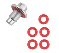 M14x1.5 Acero magnético del drenaje del aceite galvanizado M14x1.5 | Construcción de acero al carbono, acabado galvanizado, resistente a la corrosión, rosca M14 x 1.5, captura desechos de hierro