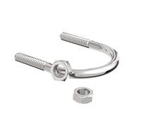 M16 304 Stainless Steel U-Bolt Assortment Kit with 2 Nuts, Heavy-Duty U-Shaped Pipe Clamps for Industrial, Marine(M16*114 (1 set))