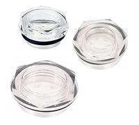 M16/M18/M20/M22/M24/M26/M27/M30/M33/M36/M42/M60 visor de nivel de aceite hexagonal de plástico macho ventana de vidrio compresor de aire Gearbox-M18x1.5mm 5 uds
