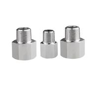 M16x1.5/M18x1.5/M20x1.5 hembra a 1/8 "1/4" 3/8 "1/2" macho BSP Acoplador de montaje de tubería de alta presión de acero inoxidable(Female M18x1.5 Male BSPT3I8)