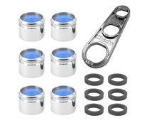 M18/M20/M22/M24/M28 Regulador de chorro boquilla mezcladora, 7 piezas para grifo, cartucho de mezcla, filtro de grifo, boquilla mieycomb cromada - rosca exterior (M18 x 6 + llave)