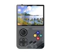 M19 - Consola de juegos portátil de 3 5 pulgadas, pantalla IPS integrada, 3000 mAh, reproductor de batería recargable con 25 simuladores clásicos, ranuras dobles para tarjetas TF, sistema LINUX Emelec